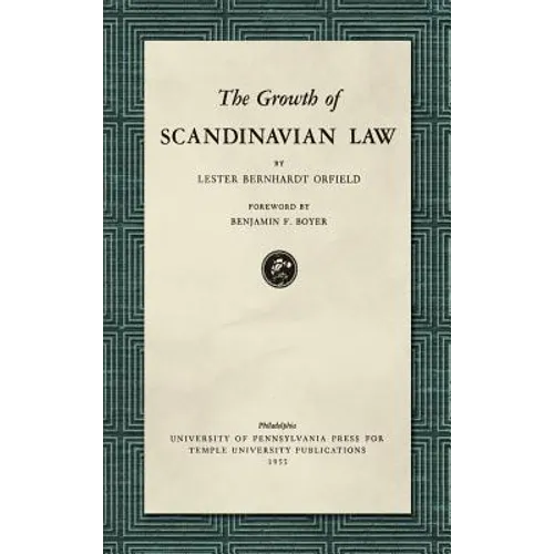 The Growth of Scandinavian Law (1953)
