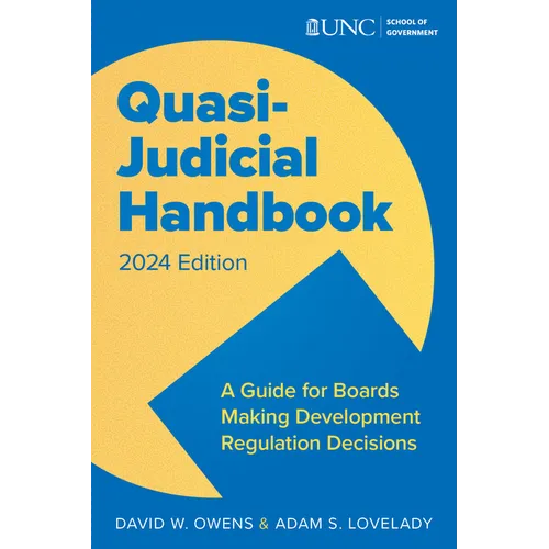 Quasi Judicial Handbook: A Guide for Boards Making Development Regulation Decisions