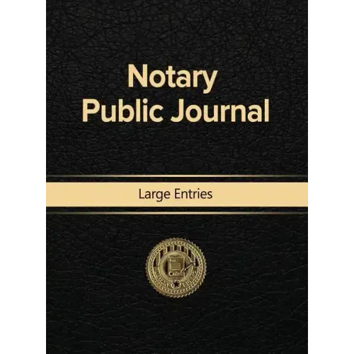 Notary Public Journal Large Entries