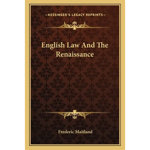 English Law And The Renaissance