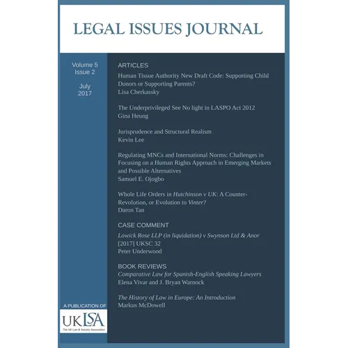 Legal Issues Journal 5(2) - Paperback